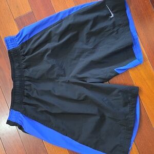 Nike Dri Fit Training Shorts Blue Black Mens Med